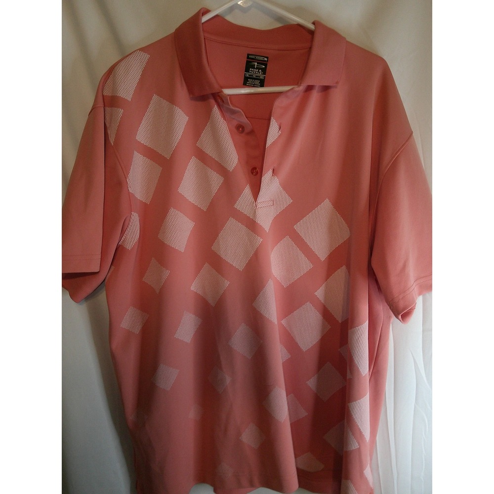 Page & Tuttle Golf Polo Shirt Geometric Print Short Sleeve XL‎